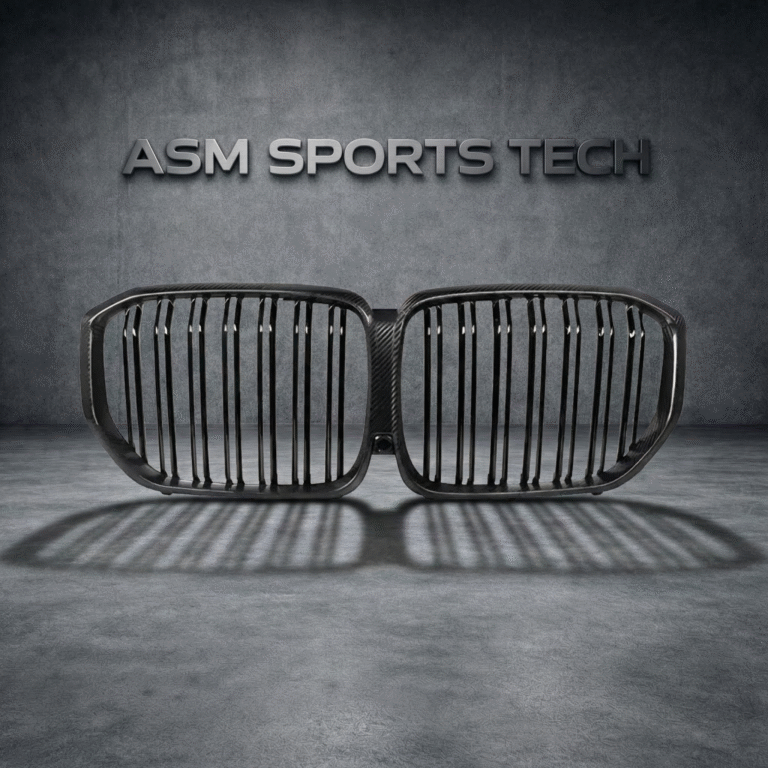 Carbon fibre front kidney grille for BMW X5M F95 – ASM Sports Tech lightweight upgrade with OEM fitment