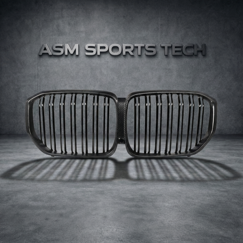Carbon fibre front kidney grille for BMW X5M F95 – ASM Sports Tech lightweight upgrade with OEM fitment