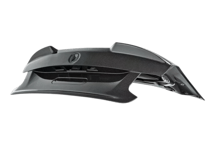 BMW M2 F87 CSL style carbon fibre trunk – angled overview of lightweight boot lid upgrade for 2 Series F22