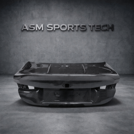 BMW M4 G82 and G83 CSL style pre-preg carbon fibre boot lid rear view of lightweight trunk replacement