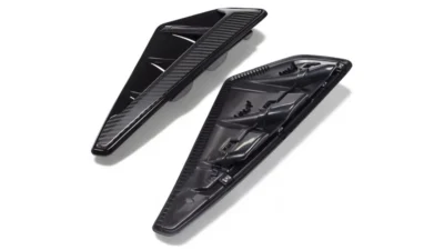 Bmw X5M F95 Carbon Fibre Side Fenders - M-Performance Fender Vents Rear View Of Bmw X5M F95 Carbon Fibre Fender Vents – Mounting Clips And Internal Fitment Design For Easy Installation