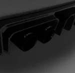 Rear corner detail of BMW G87 M2 showing diffuser and tail light design