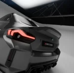 Close-up of BMW G87 M2 tail light and trunk spoiler edge