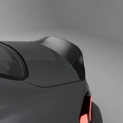 Top view close-up of high kick carbon spoiler for BMW M2