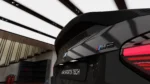 bmw g87 m2 dry carbon fibre rear spoiler shown from rear quarter view with ASM Design aerodynamic styling