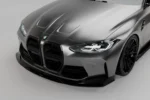 BMW M4 G82 G83 carbon bumper duct driver side detail showing precise front bumper opening fitment