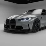 Side view of BMW G82/G83 M4 fitted with ASM carbon fibre front grille