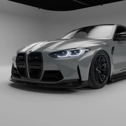 Side view of BMW G82/G83 M4 fitted with ASM carbon fibre front grille