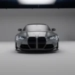 Front studio shot of BMW M4 G82/G83 showcasing carbon fibre front grille