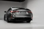 BMW M4 G82 G83 dry carbon fibre rear diffuser installed showing complete ASM Sports Tech rear aero direction