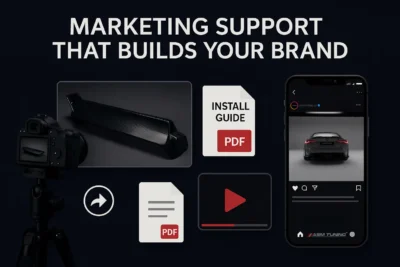 Marketing Support For ASM Sports Tech Dealers Including Product Photos, Install Guides, Video Content, And Instagram Promotion