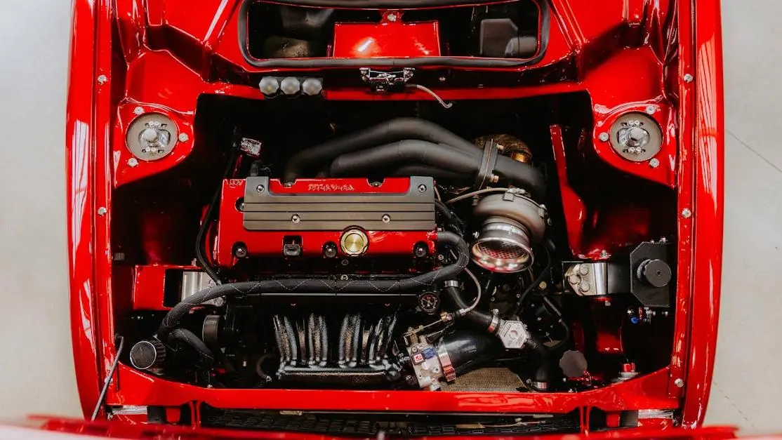 High-performance car engine representing benefits of flex fuel tuning for improved efficiency and power