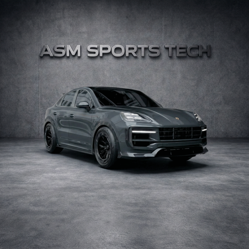 Porsche Cayenne Turbo GT Coupe with full carbon fibre body kit front three-quarter view
