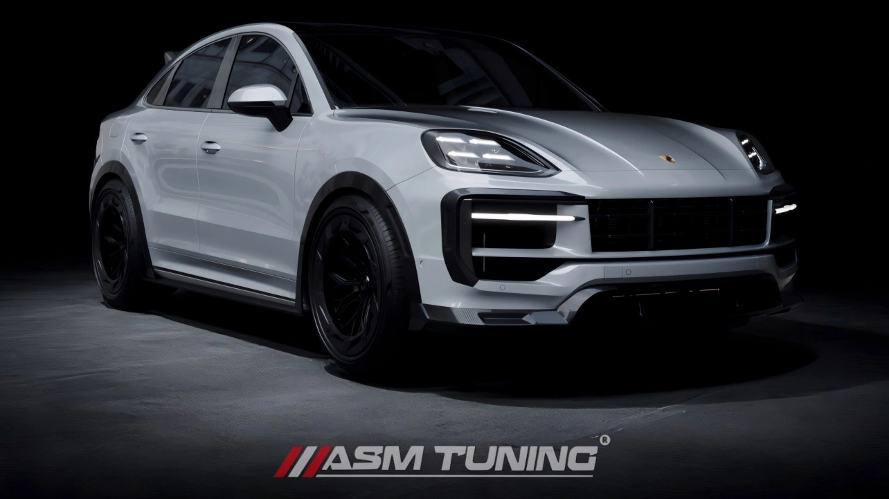 porsche cayenne turbo gt carbon-fibre body kit asm design