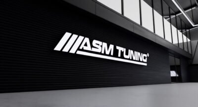 ASM Sports Tech Carbon Fibre Front Splitter Installed On Bmw With Perfect Fitment – Dry Carbon Aero Part