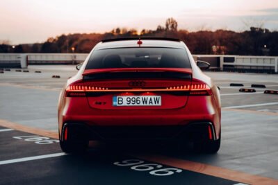 Rear Angle Teaser Of Audi Rs7 C8 Showing ASM Sports Tech Carbon-Fiber Diffuser And Spoiler Pre-Launch