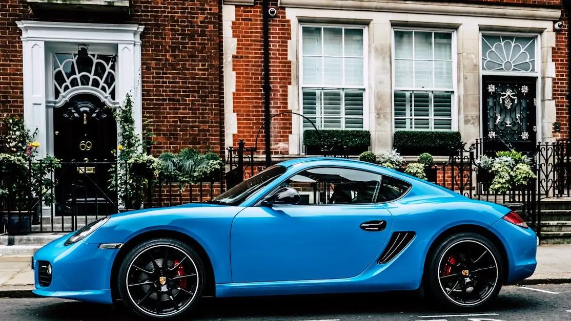 Ford Ka Sport body kit on a sleek blue car parked by classic London brick buildings