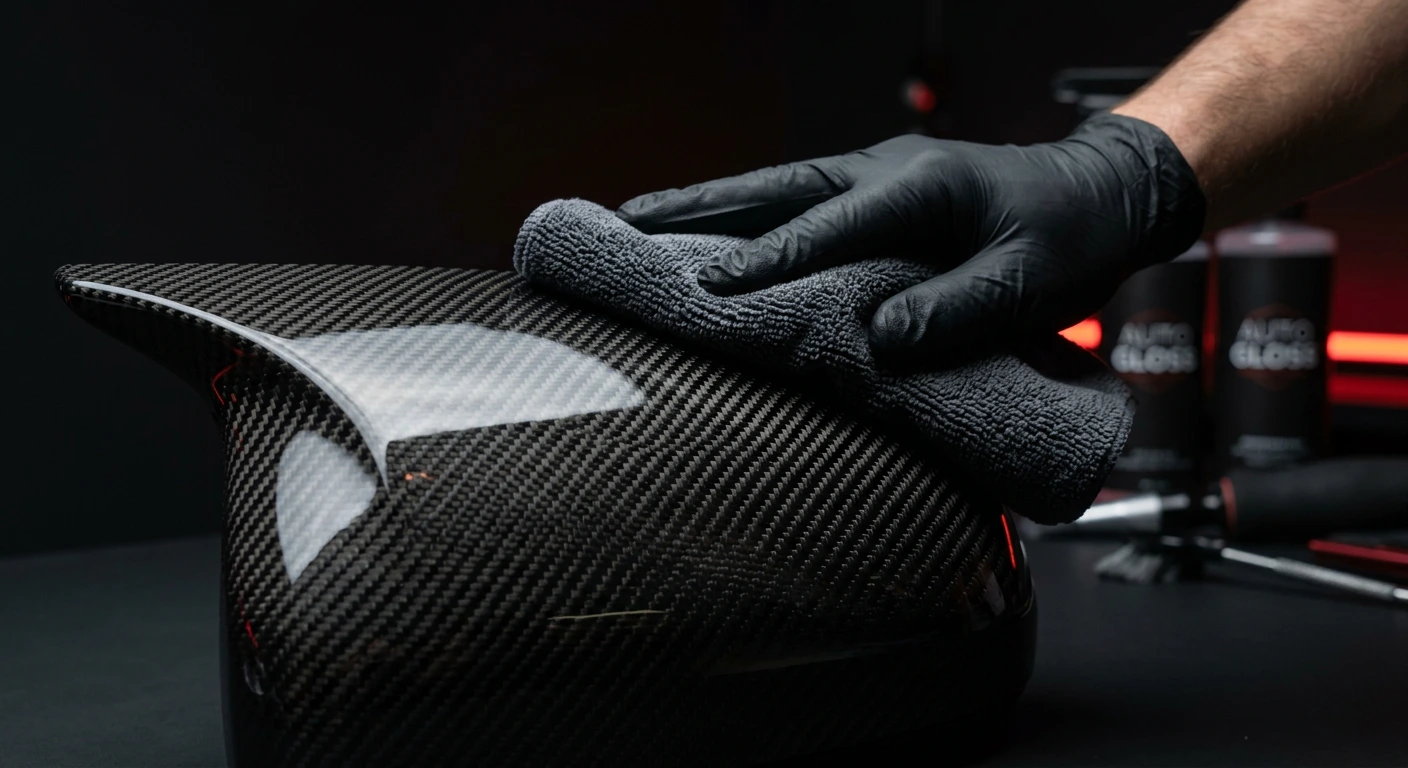 Carbon Fibre Detail Under Directional Lighting