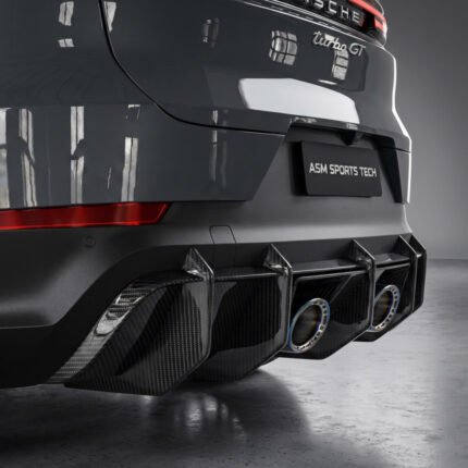 Porsche Cayenne Turbo GT carbon rear diffuser by ASM Sports Tech – dry pre-preg carbon