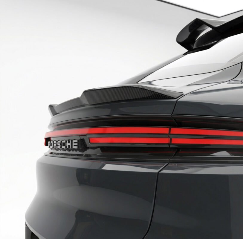 Porsche Cayenne Turbo GT carbon rear middle spoiler by ASM Sports Tech dry pre-preg carbon