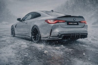 Carbon Fiber Car Parts Exposed To Winter Road Salt, Moisture, And Debris, Showing Why Winter Conditions Are Harsh On Carbon Components