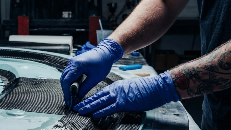 Asm Sports Tech Carbon Fibre Front Splitter Manufacturing Process With Precision Layup Technique