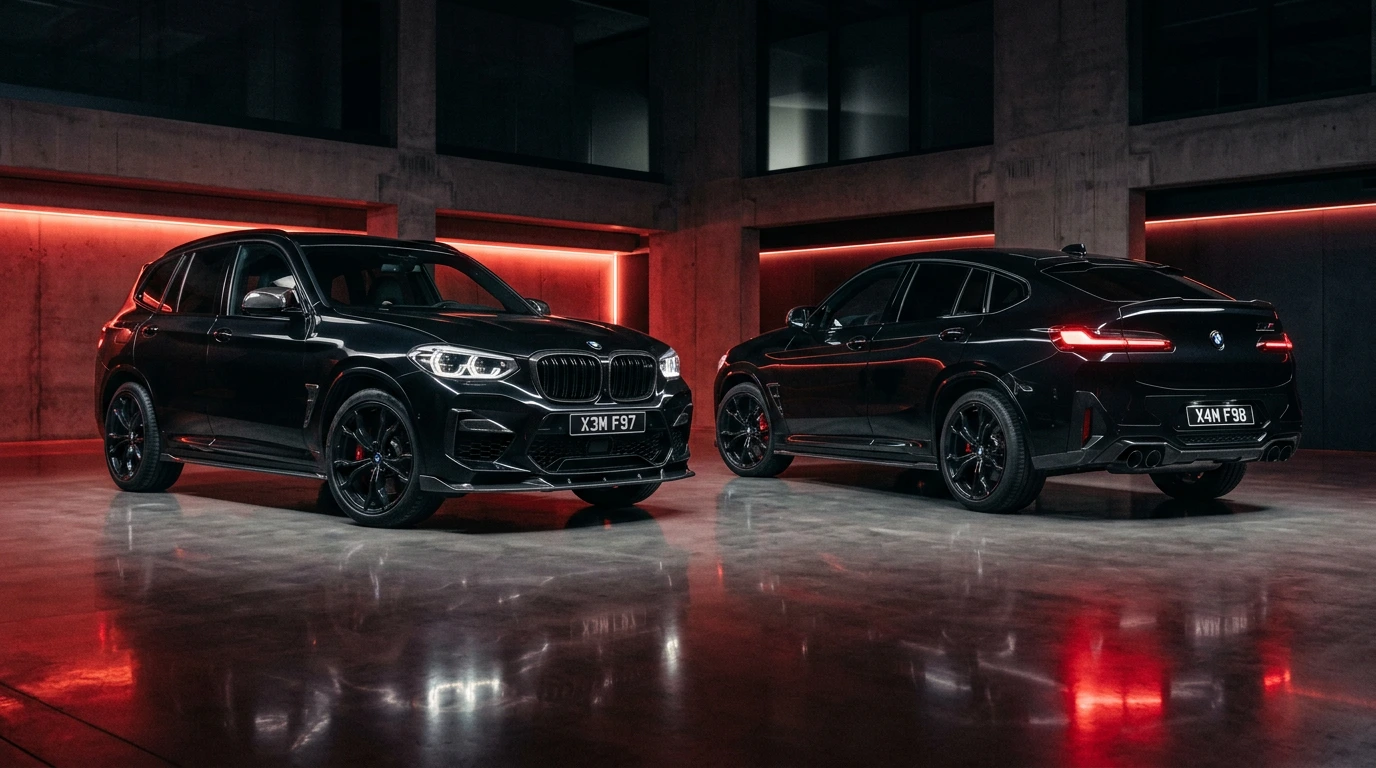 Bmw X3M And Bmw X4M F98 With Carbon Fibre Front Splitter Grille Mirror Covers And Rear Diffuser Upgrades