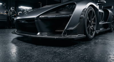 Carbon Fibre Aerodynamic Components On High Performance Sports Car Inspired By Motorsport Engineering