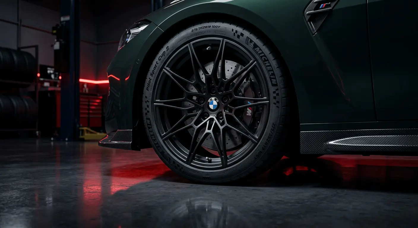 Performance Tyres And Forged Wheels On A Bmw M Car With Carbon Fibre Aero Upgrades