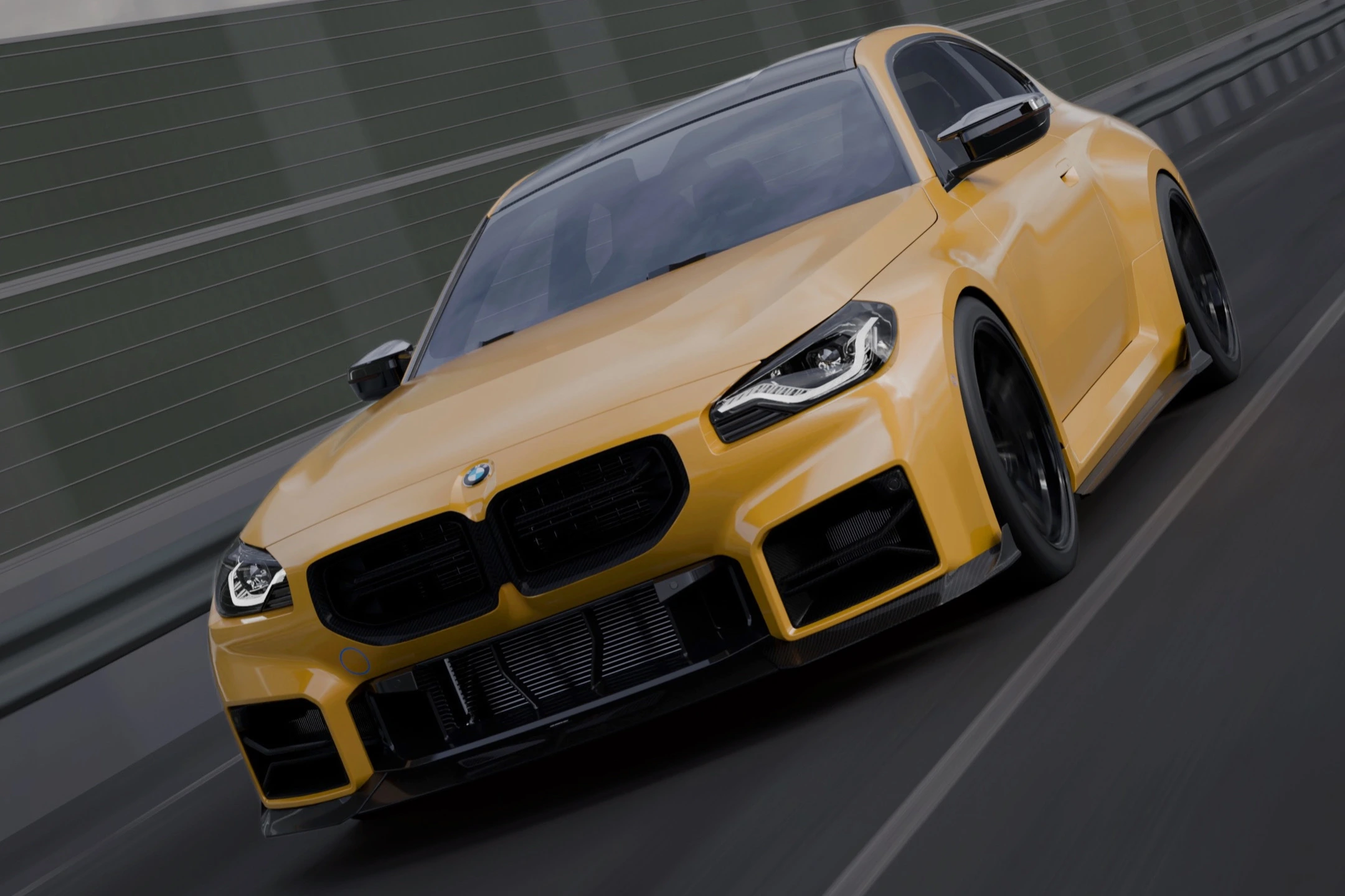 Carbon Fibre Body Kit Fitted To A Road Car With Front Splitter Side Skirts Rear Diffuser And Rear Spoiler Bmw G87 M2
